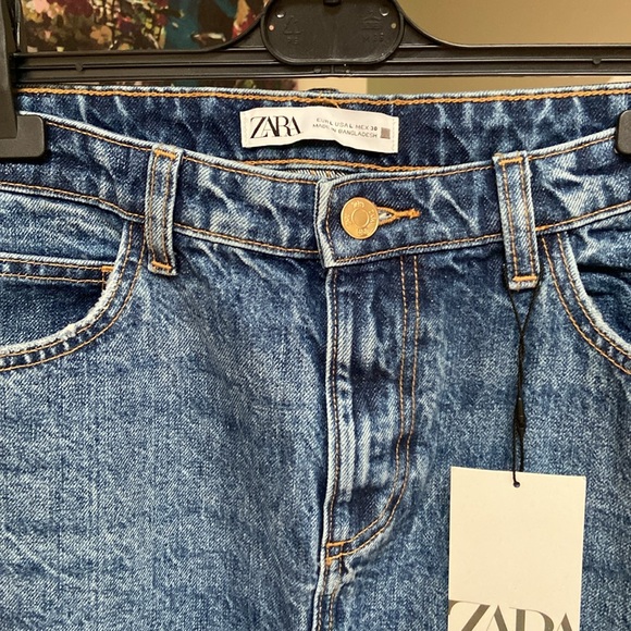 ZARA denim skirt with slit blogger favorite split hem - Picture 6 of 7